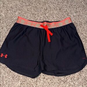 Under Armour Women's Black Shorts with Red Details